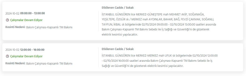 İstanbul'un 19 ilçesinde 8 saati bulacak elektrik kesintileri yaşanacak 10